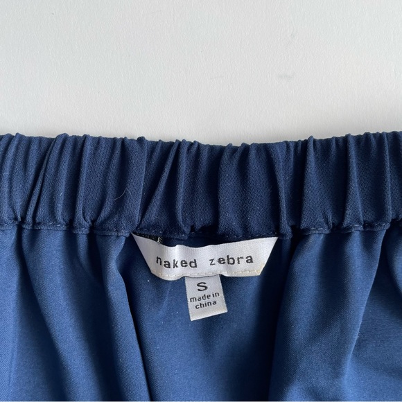 Naked Zebra Navy Off Shoulder Mini Dress - Picture 3 of 4